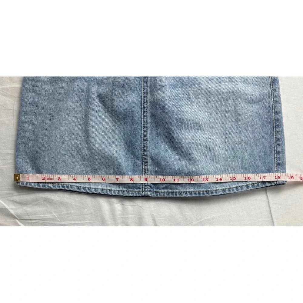Levis Girls 16 High Rise Pull On Denim Skirt Light Wash‎ Paperbag Waist  NWT